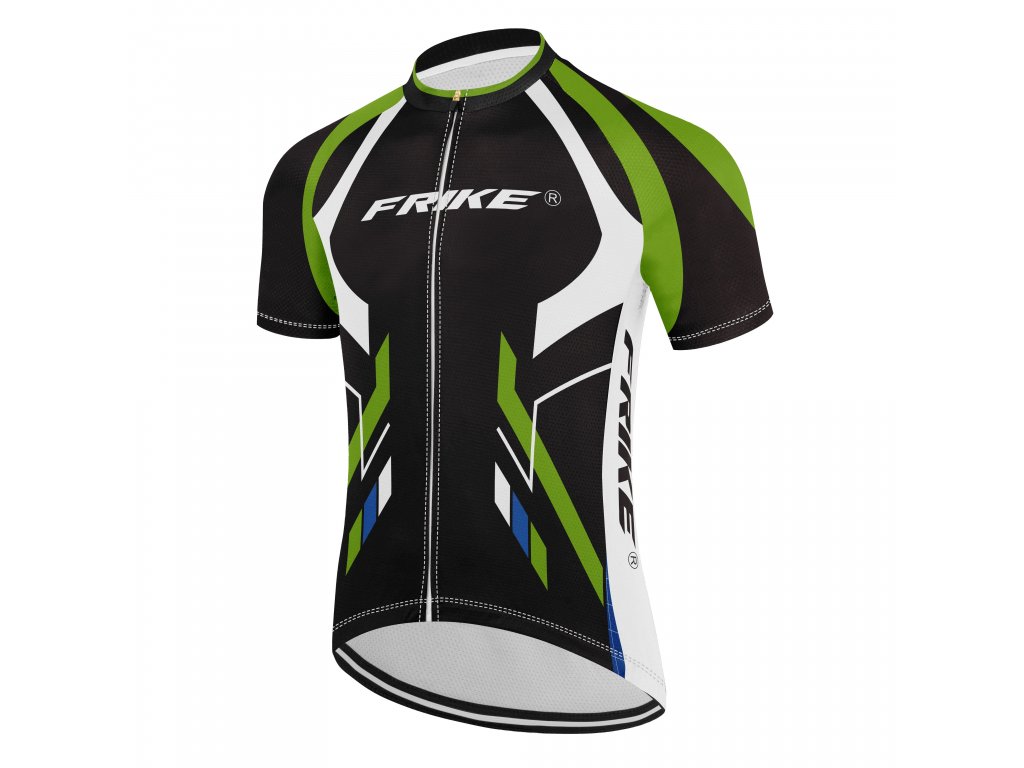 Pánský cyklistiský dres, Frike®, C16, černá zelená, 2023