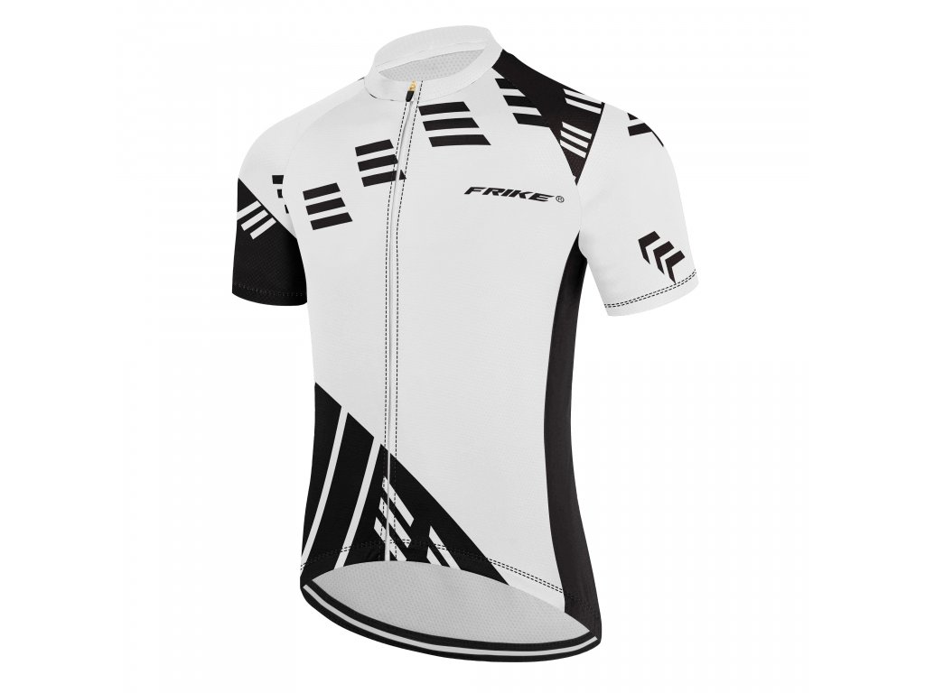 Pánský cyklistiský dres, Frike®, C7, bílo černá, 2023