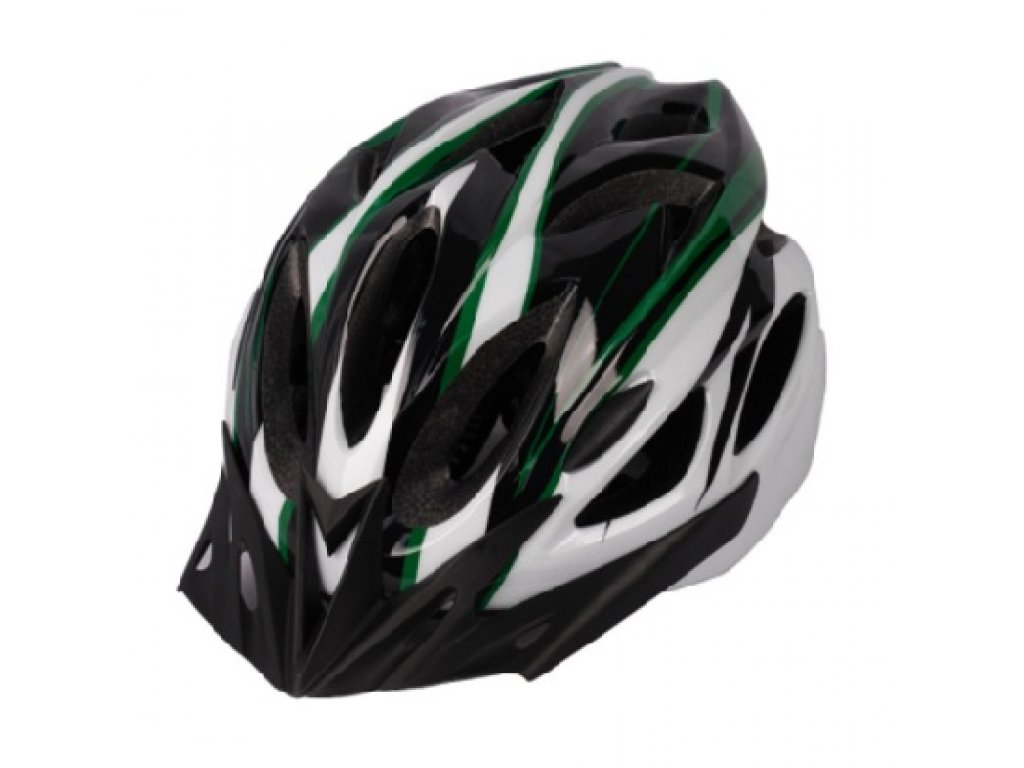 Cyklistická helma, Frike®, A2, černá zelená bílá, 2023