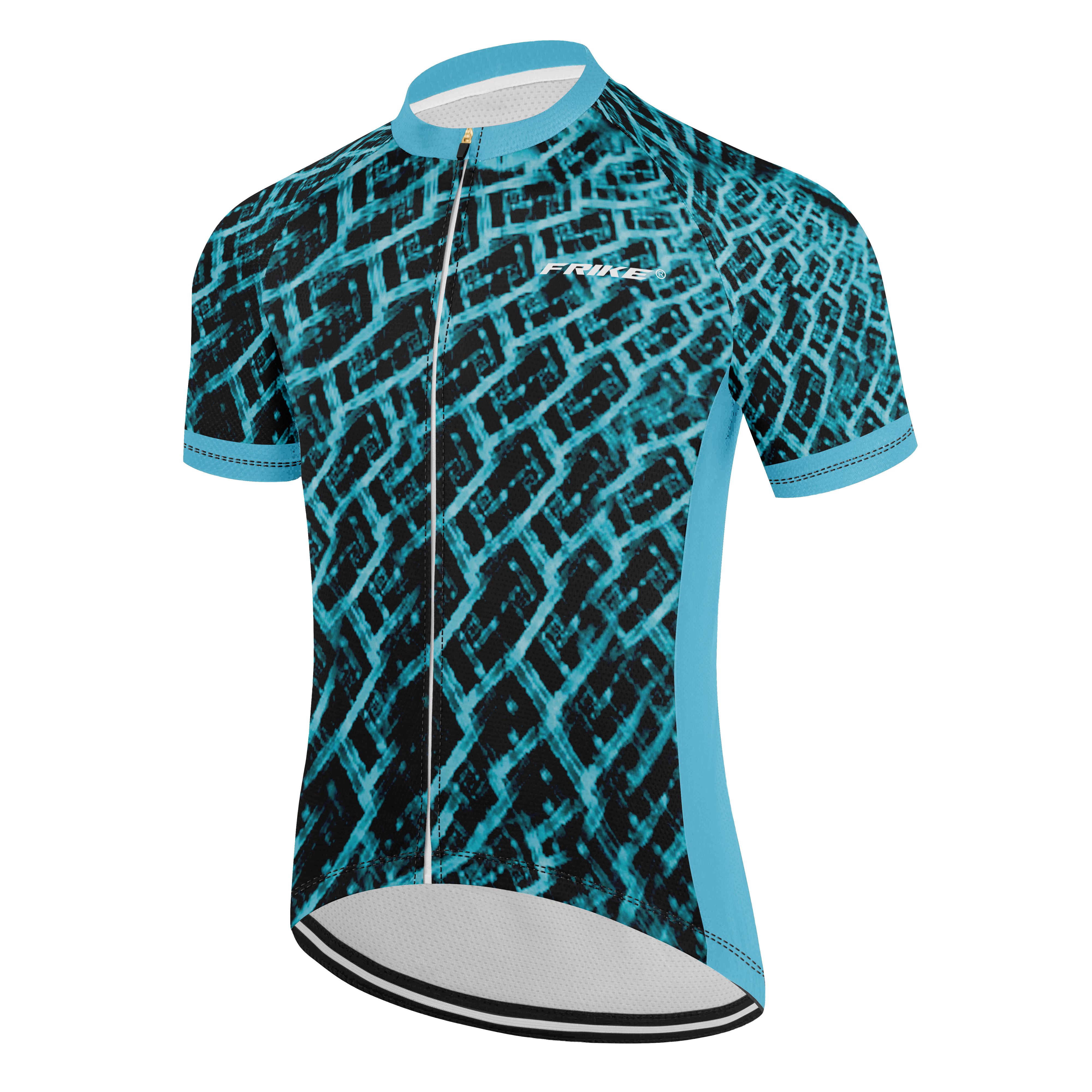 Pánský cyklistiský dres, Frike®, C4, modro černá, 2025 Velikost: S