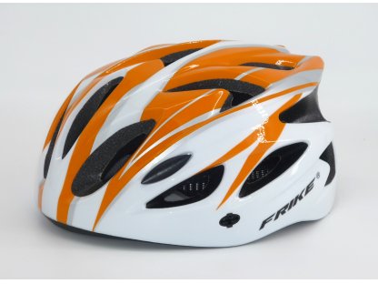 Sportovní cyklistická helma na kolo Frike® oranžová bílá