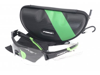 Fotochromatické  cyklistické brýle Frike® zeleno černé