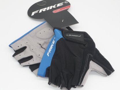 Cyklistické rukavice,  Frike®, D2, černá modrá, 2023