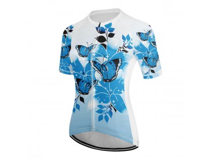 Dámský cyklistický dres, Frike®, B15, modrá bílá, 2023