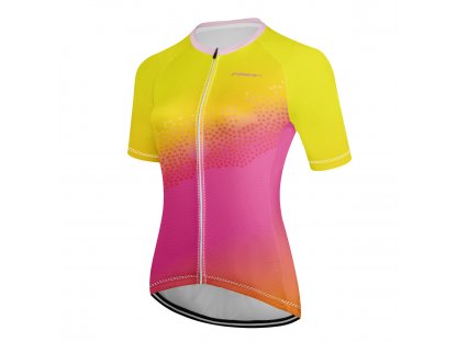 Dámský cyklistický dres, Frike®, B16, žlutá růžová, 2023