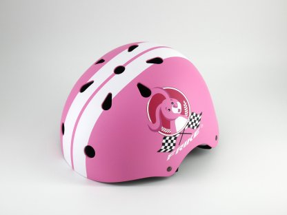 Dětská cyklistická helma s chrániči, Frike®, A6,  růžová bílá, 2023