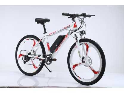 Elektryczny rower górski FRIKE 26" Star czerwono-biały