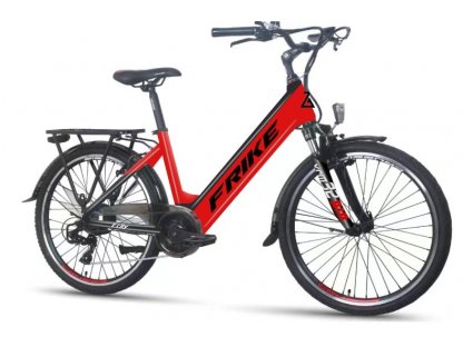 FRIKE, elektromos mountain bike, Basic City, 26", piros fekete, 2024