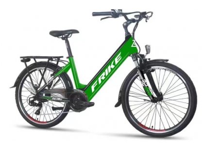 FRIKE, Electric mountain bike, Basic City, 26", green black, 2024