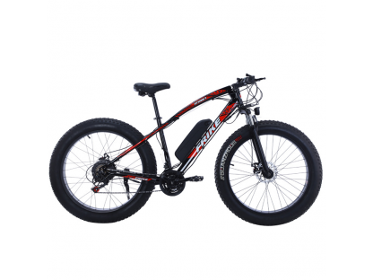 Maxi bike FRIKE elektrobicykel červeno čierna