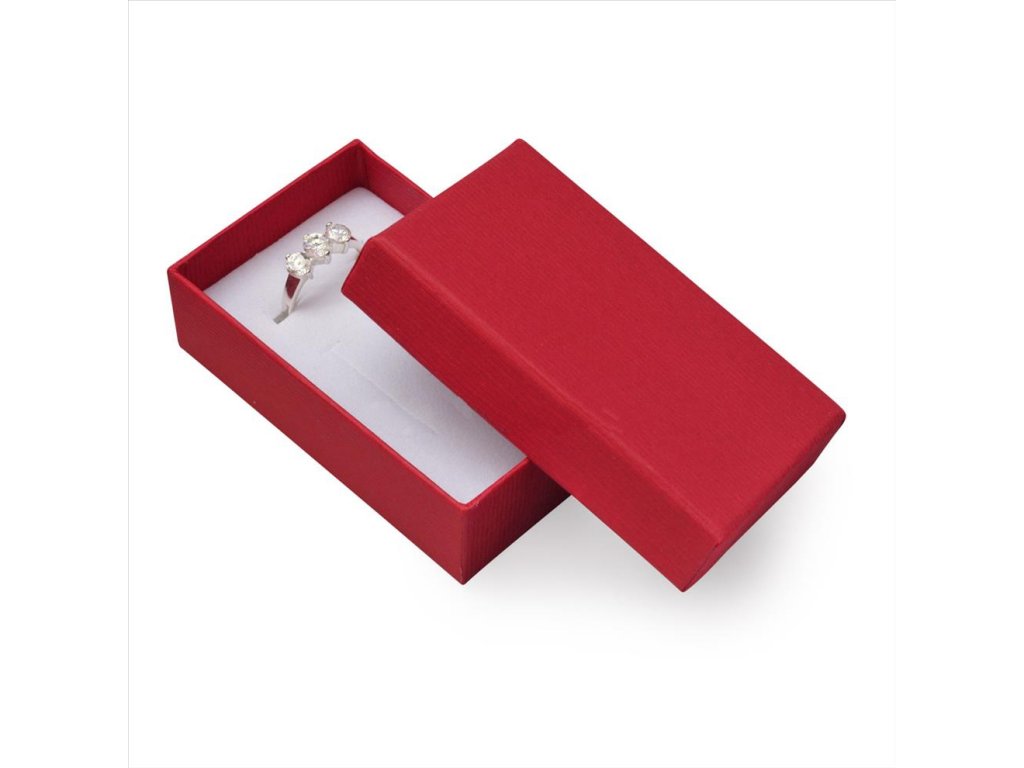 Dárková krabička na přívěsky - barva červená 2