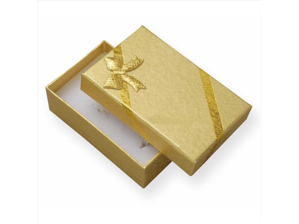 Dárková krabička na přívěsky - barva zlatá