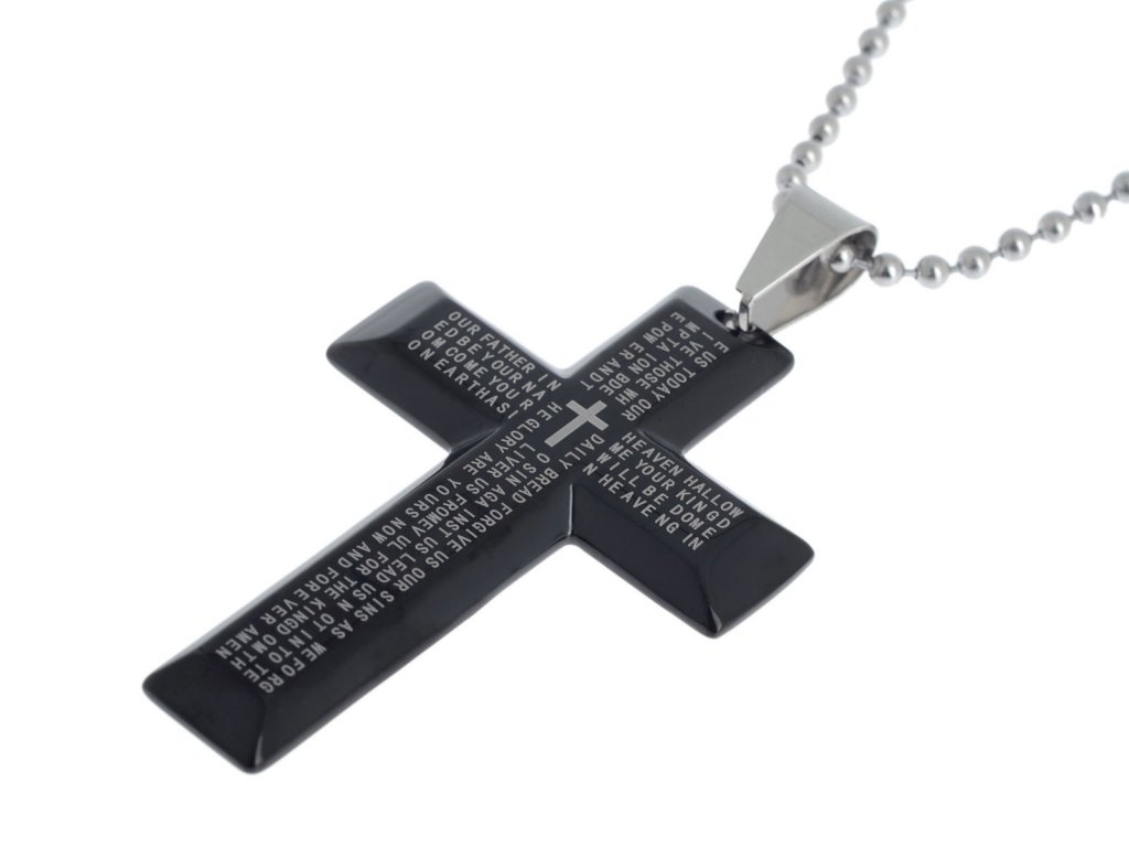 Křížek černý s textem