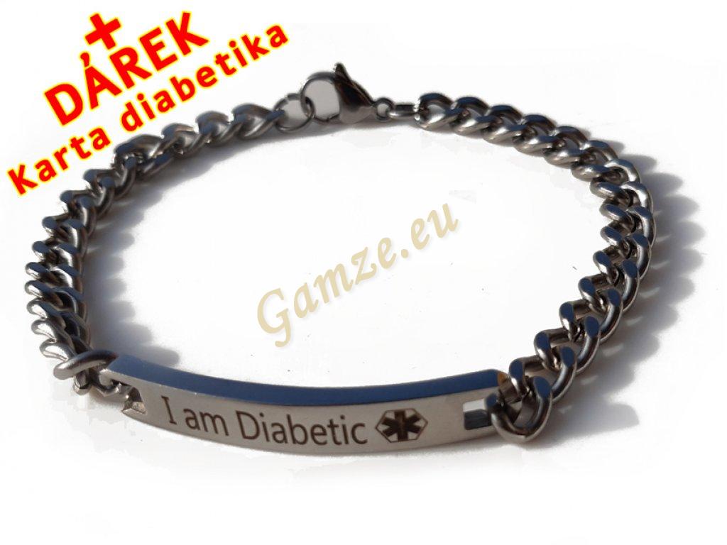 Náramek - Jsem Diabetik - 8 mm 2