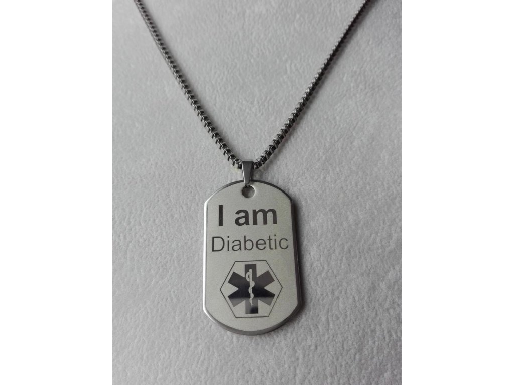 Přívěsek I am Diabetic - Jsem diabetik 2