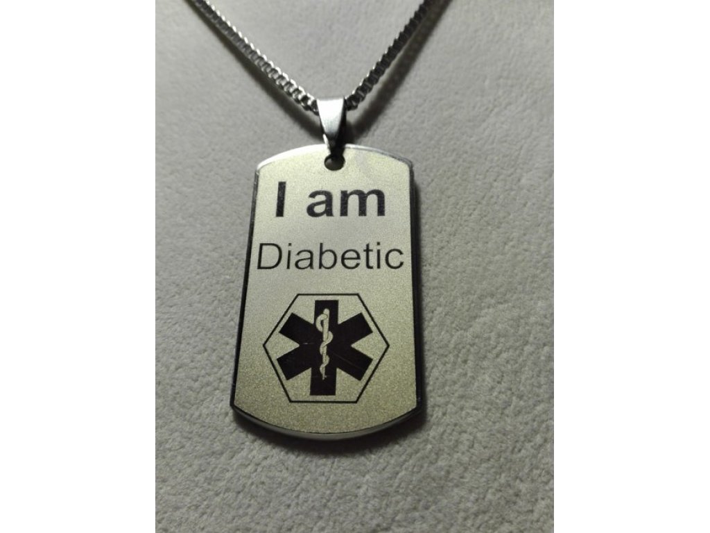 Přívěsek I am Diabetic - Jsem diabetik