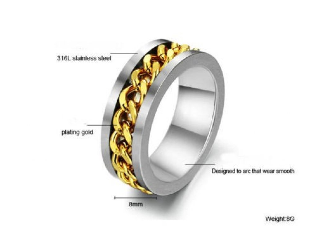 Prsten s  řetízkem