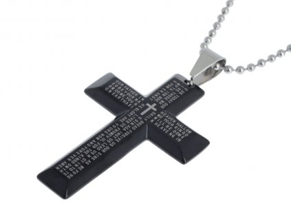 Křížek černý s textem