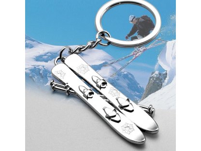 Přívěsek na klíče - lyže