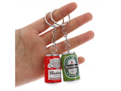 Přívěsek na klíče - pivní plechovka Heineken