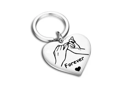 Přívěsek na klíče - srdce Forever