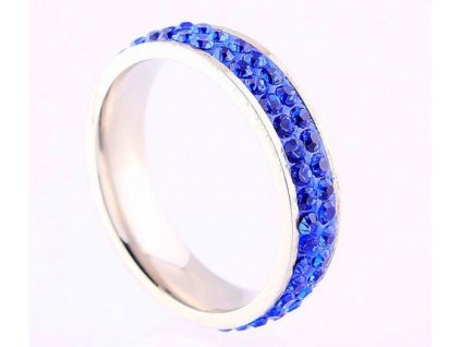 Prsten stříbrno - modré barvy 3