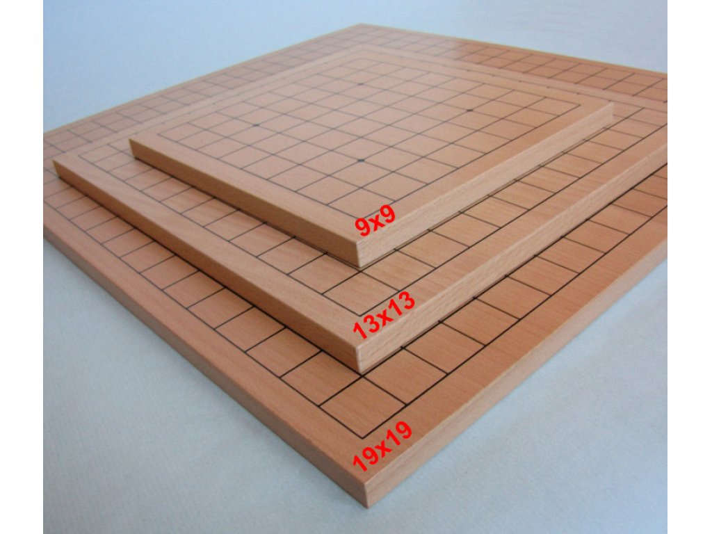 Go Board 19x19 + 13x13 - 13 mm, folding (magnetic joints)