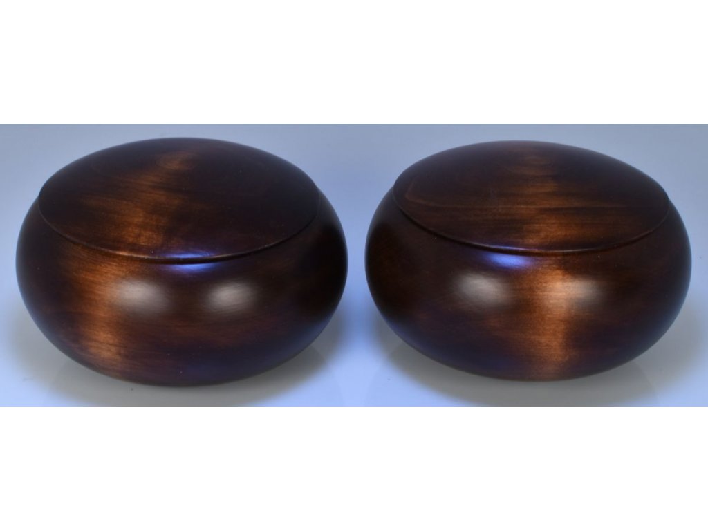  Wooden Bowls - dark, for stones up to 9 mm thick