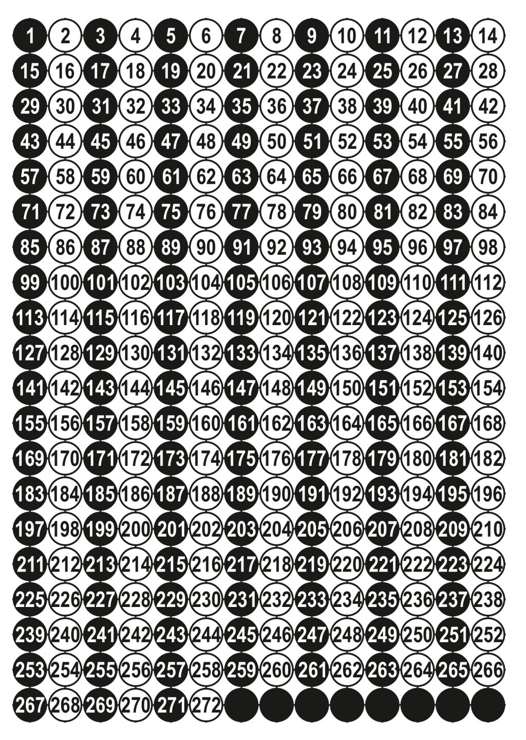 Game record stickers, 50 sheets, for the forms A4