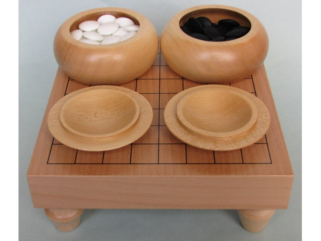 Table Go Set 9x9 (natural bowls)