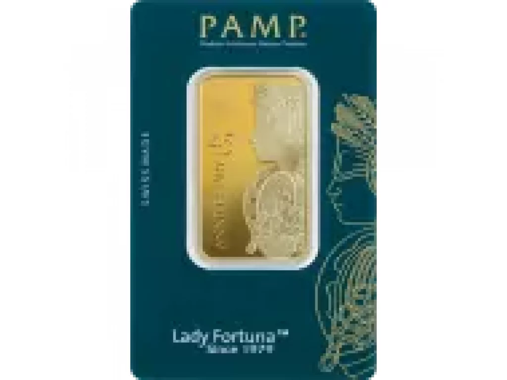 1 oz zlatý slitek  Lady Fortuna 45. výročí  PAMP