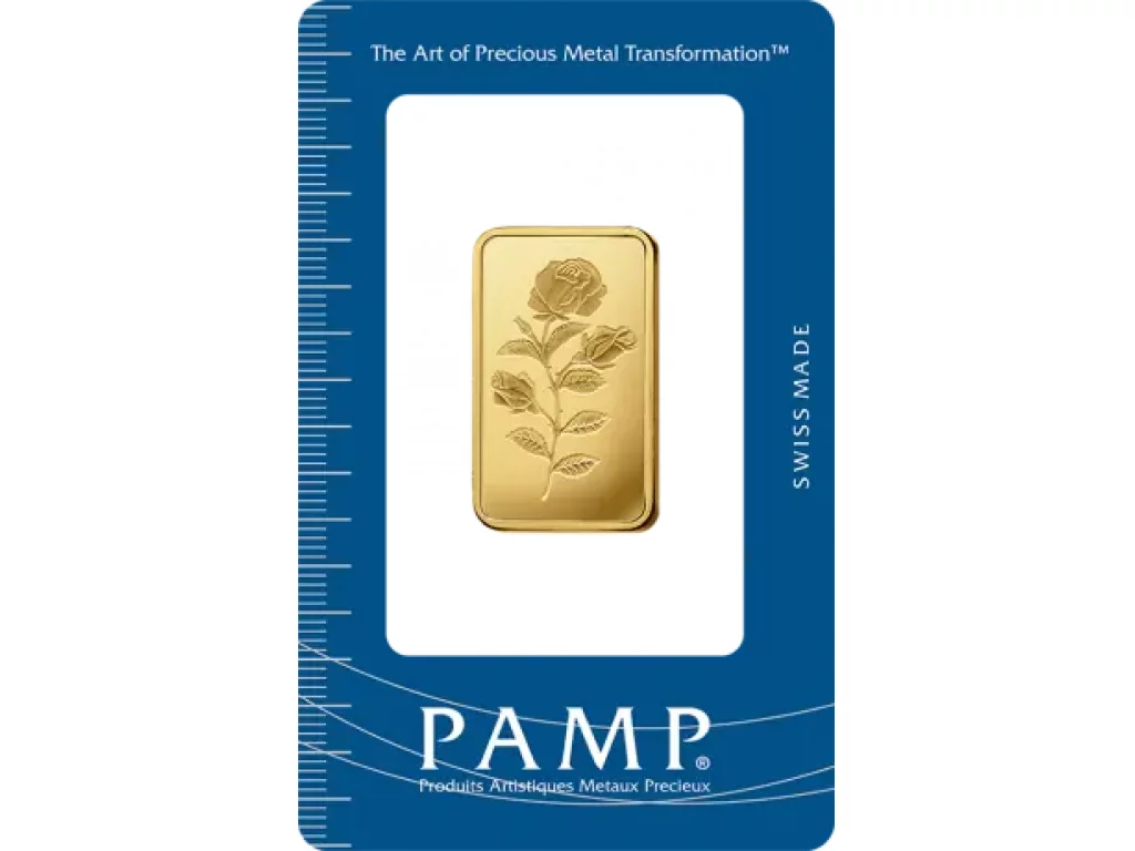 20g zlatý slitek  PAMP Růže