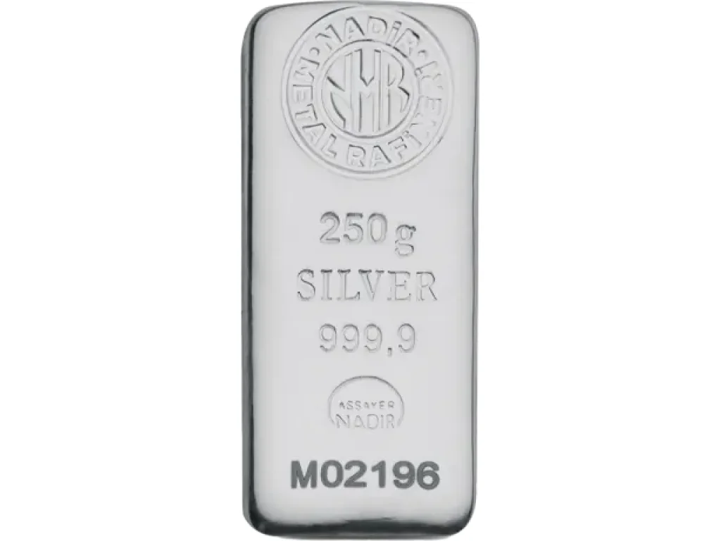 250g stříbrný slitek | Nadir Metal Rafineri