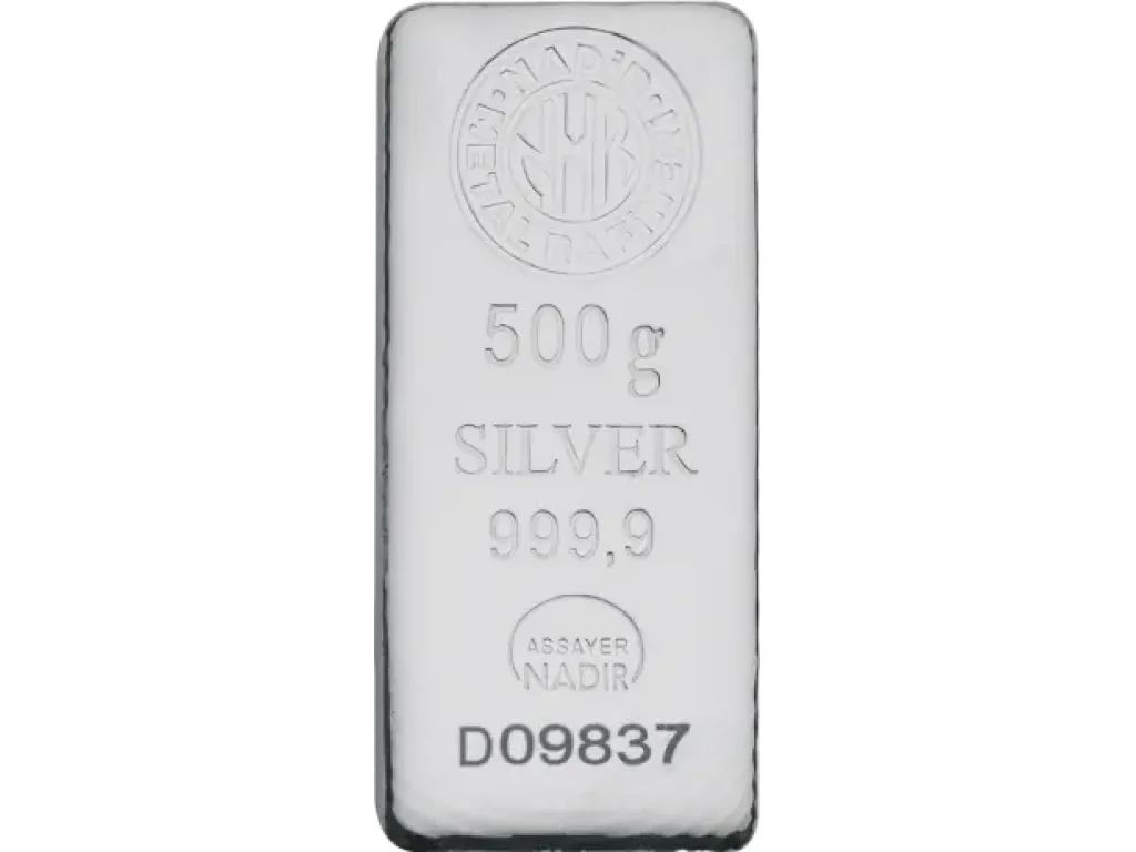 500g stříbrná tyčinka | Nadir Metal Rafineri