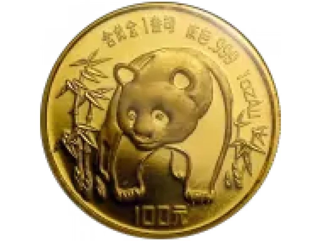 Investiční zlatá mince 1 oz China Panda 1986 V  Capsuli