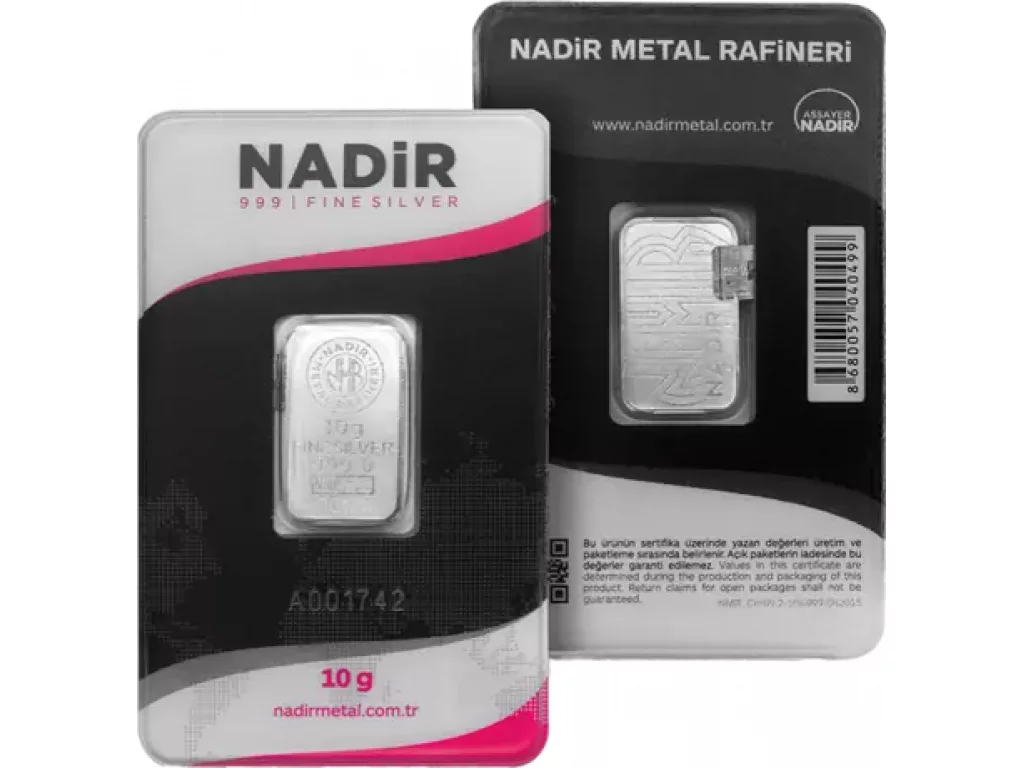  Nadir Metal Rafineri  10 g Stříbrný slitek 