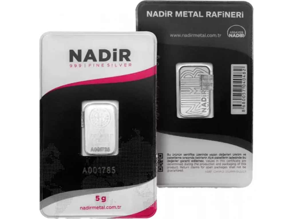 Nadir Metal Rafineri 5 g Stříbrný slitek 