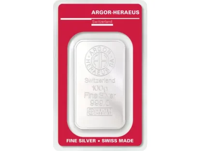 100g stříbrná tyčinka | Argor-Heraeus