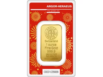 Argor-Heraeus 1oz zlatý slitek  Rok draka 2024