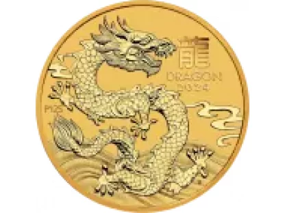 Investiční zlatá mince 1/10 oz Lunar III Dragon 2024