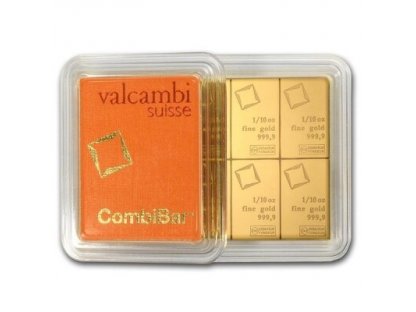 Valcambi Combi bar zlatý slitek  10x1/10 oz