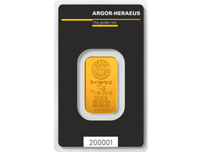 Argor- Heraeus Kinebar zlatý slitek 10g 