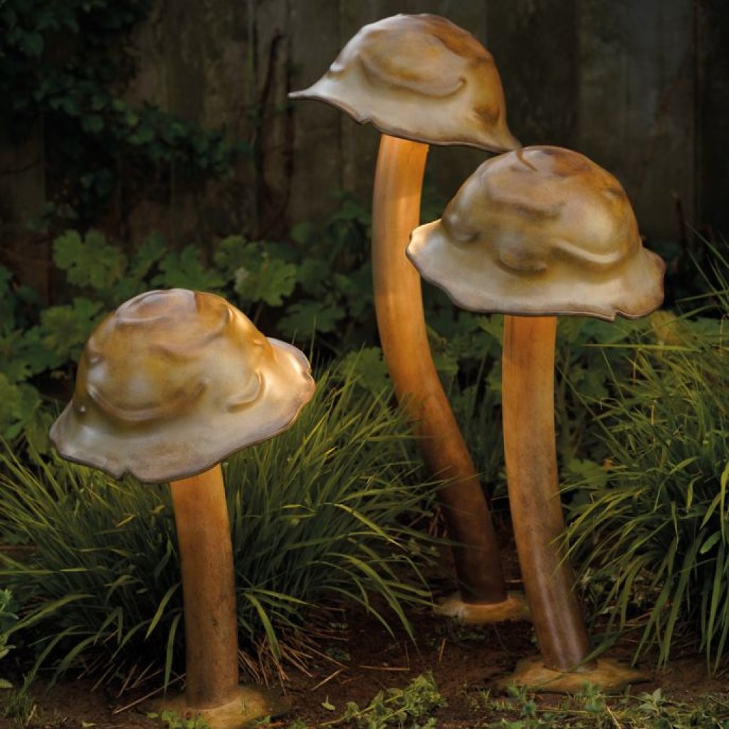 AL6693 Robers kovaná dekorativní venkovní stojací lampa ve tvaru houby velká
