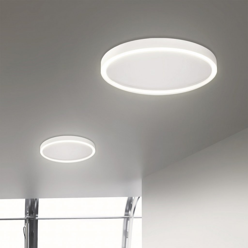 Belai Home Plafone 58 cm, bílé elegantní stropní LED svítidlo, Team Italia