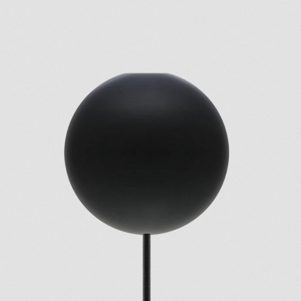 Cannonball černý držák s kulatou rozetou 12 cm, pro sestavení svítidla E27, Umage