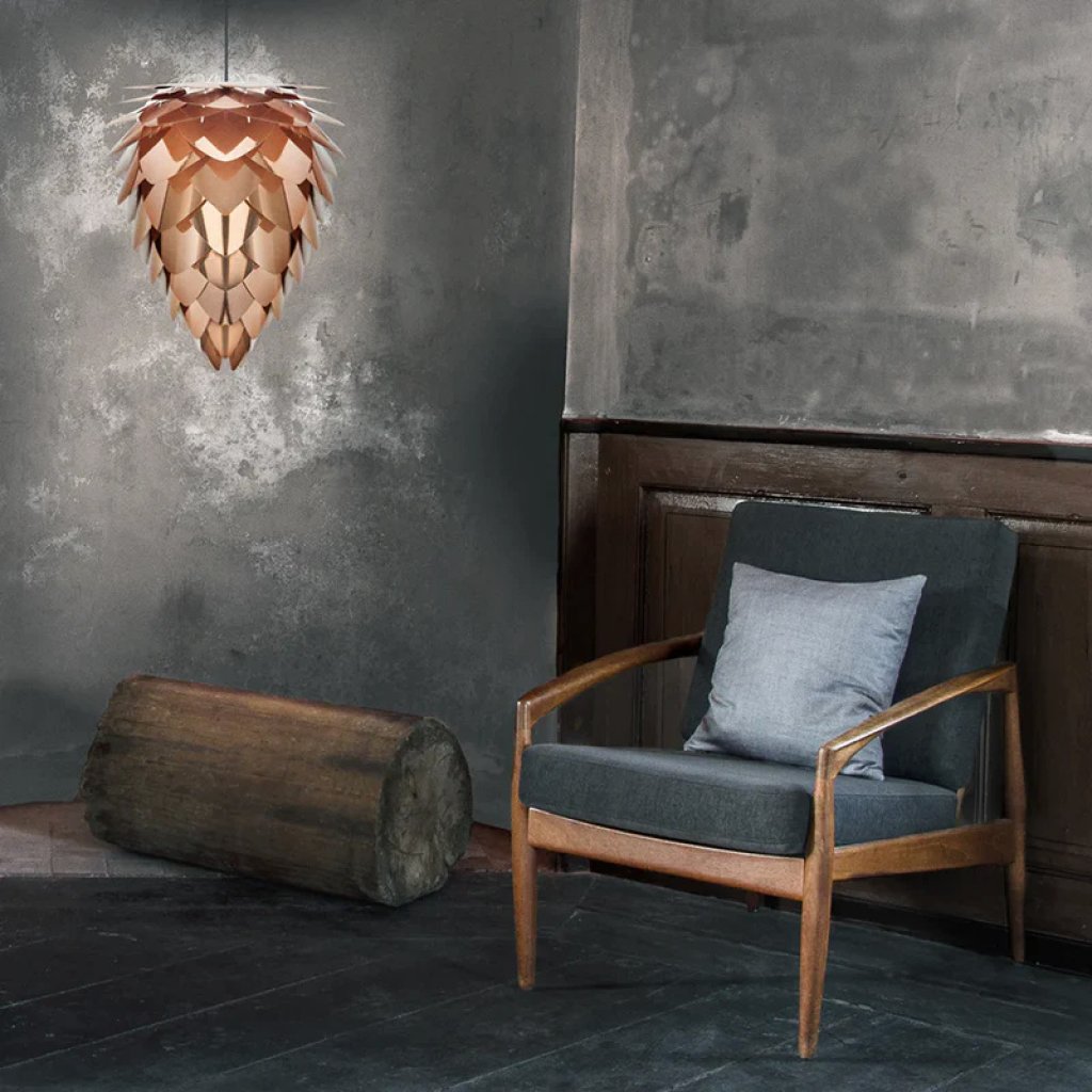 Conia stínidlo mini v měděné barvě pro závěsný lustr, stolní a stojací lampu Umage