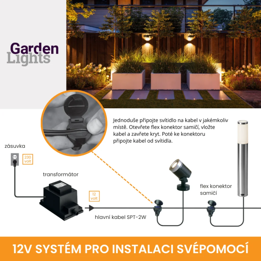 Cylon LED 3W, 190lm, 3000K, 12V venkovní bodové svítidlo, Garden Lights ...