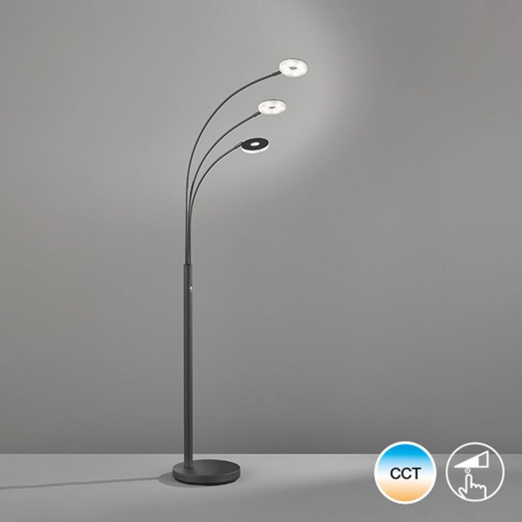 Dent 40400 LED stojací lampa černá, Fischer & Honsel