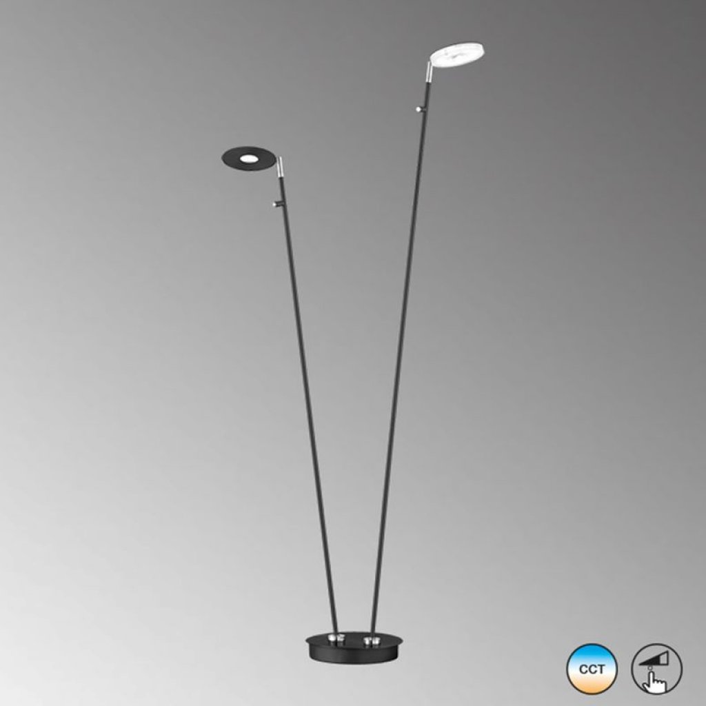 Dent 40404 LED stojací lampa černá, Fischer & Honsel