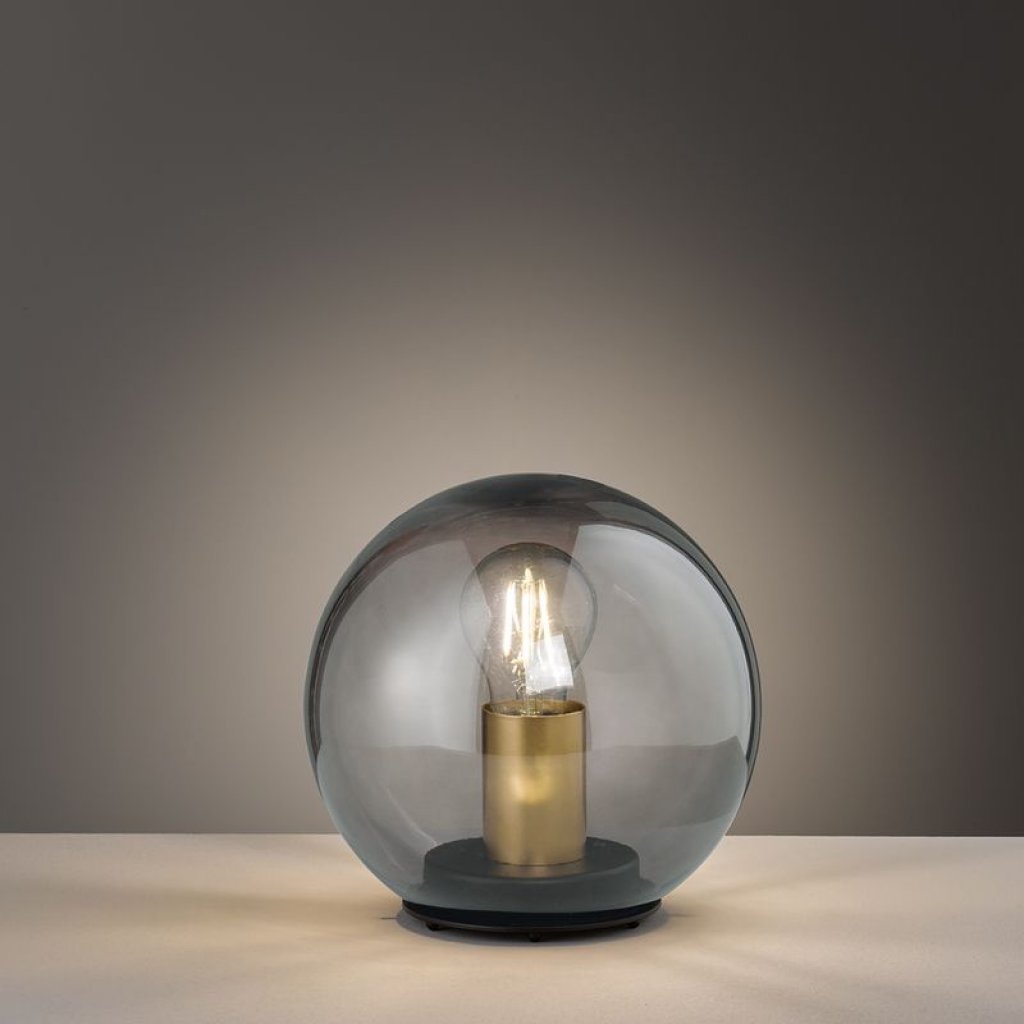 Dini 50280 skleněná stolní lampa ve tvaru koule E27, 20 cm, Fischer & Honsel
